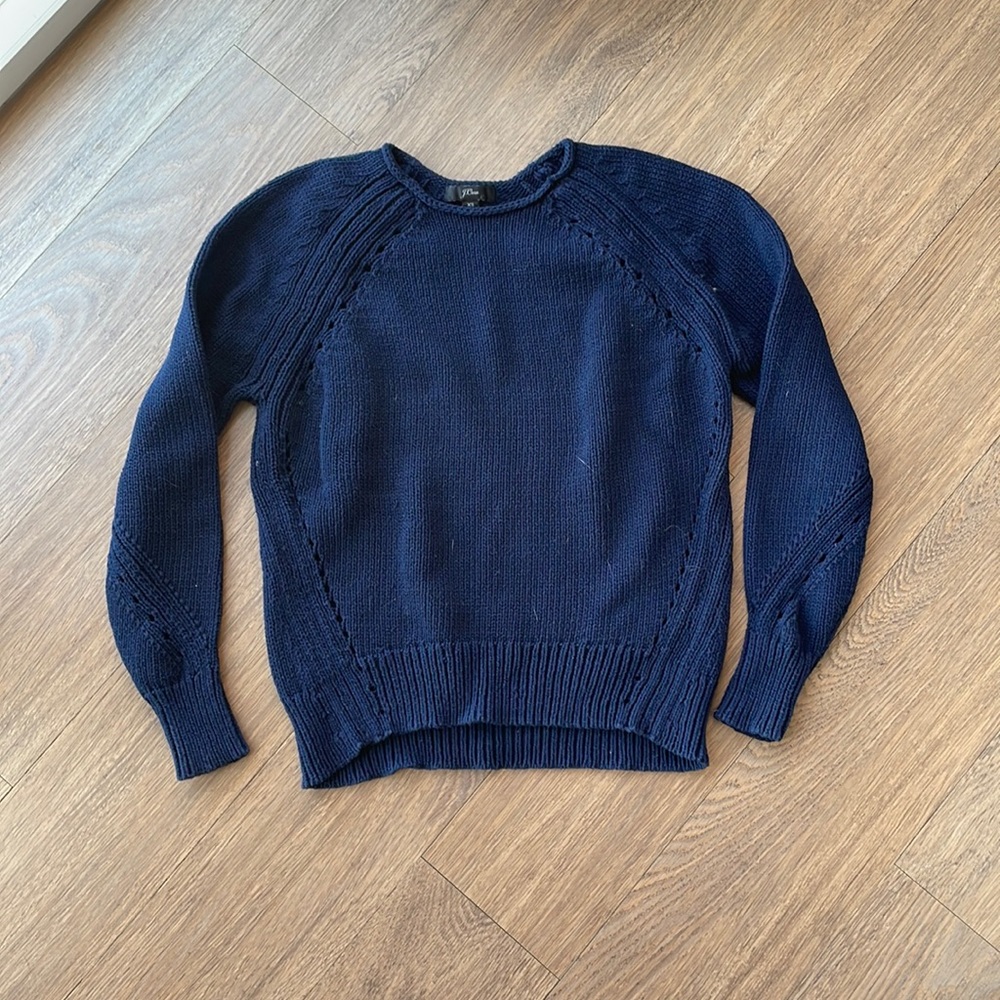 Navy j crew knit sweater size xs